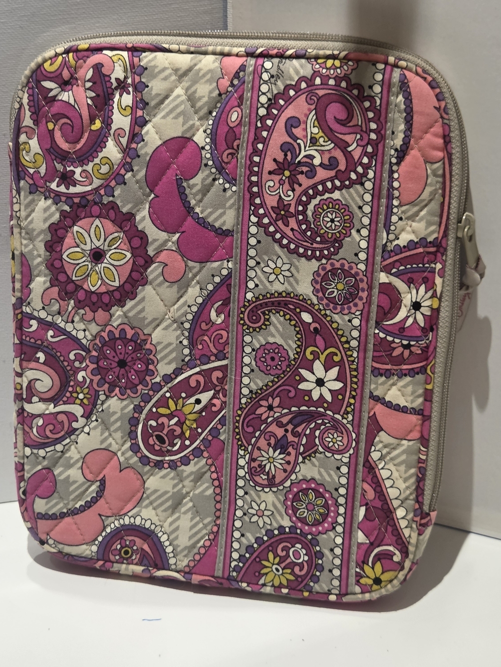 Vera Bradley Tablet iPad EReader Sleeve Paisley Meets Plaid Retired Pattern